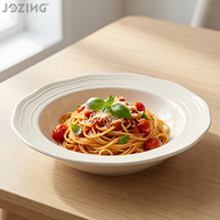Assiette Moderne en Céramique Écologique Jetable à Bord Large pour Pâtes, Soupes et Salades – Fourniture de Vaisselle pour Restaurants et Hôtels (Vente en Gros)
