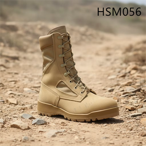 Bottes tactiques HSM056 en daim naturel, style montantes à lacets - Product Image 1