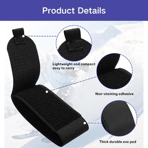 Correas de nailon ecológicas al por mayor, autoadhesivas, lavables, con adhesivo fuerte, tipo gancho y bucle, para soporte de bastones de esquí, con almohadilla acolchada. - Product Image 2