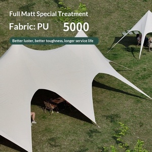 Tente dôme de <span class=keywords><strong>camping</strong></span> extérieure imperméable Premium Extra Large Cloud Top Canopy 3-Peak Octopus Lotus Sun Shelter - Product Image 3