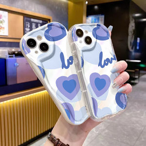 Blu <span class=keywords><strong>viola</strong></span> amore <span class=keywords><strong>cuore</strong></span> stampa bordo onda Silicone TPU Cover del telefono cellulare custodia per <span class=keywords><strong>Iphone</strong></span> 8 X Xr Xs 11 12 13 14 15 16 17 Pro Max - Product Image 3