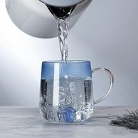 Vente en gros de tasses à thé d'eau résistante aux températures élevées borosilicatées pour la Saint-Valentin tasses à café en verre borosilicaté transparentes