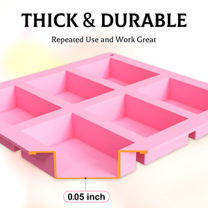 6-cavity bee rectangular oval honeycomb <b>silicone</b> handmade bread mold, soap making supplies - Product Image 2