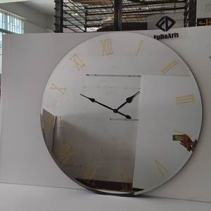 80CM Intérieur Avec Veilleuse LED Verre Grand Rétroéclairage Miroir <span class=keywords><strong>Horloge</strong></span> <span class=keywords><strong>Murale</strong></span> Roue du Temps Décoration Maison Arts Montre Dropshipping DDP - Product Image 6