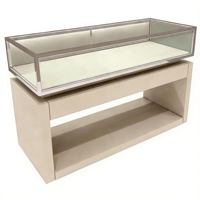 Vitrine à bijoux autoportante blanche haute brillance avec finition dorée, verre trempé et éclairage LED 360° °   Tiroir coulissant de luxe