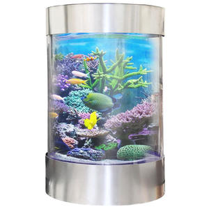 Réservoir d'<span class=keywords><strong>aquarium</strong></span> en acrylique complet, 360 cylindres, garniture en acier inoxydable, 55 Gallons de long - Product Image 2