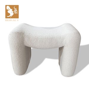 เก้าอี้สตูลขนาดเล็กสีขาวเรียบง่ายใหม่เก้าอี้รอร้านตัดผมและเฟอร์นิเจอร์ร้านเสริมสวย - Product Image 3