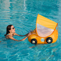 Siège de bain gonflable Swimbobo pour voiture, bateau flottant, jouet aquatique pour enfants, anneau de flottaison pour bébé avec auvent