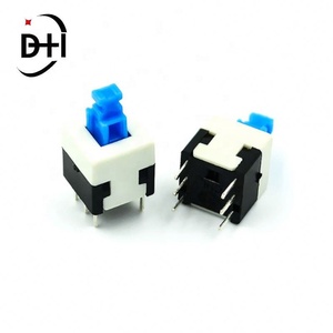 50 piezas de interruptores de botón rectangulares DPDT de 6 pines, cuadrados de 8mmx8mm, con bloqueo automático, producto nuevo - Product Image 3