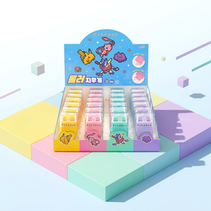 ยางลบลายพิกเซลโปเกมอน รูปทรงกระบอก 24 ชิ้น/กล่อง เครื่องเขียนเด็กเกาหลี น่ารัก แบบหลอด ดินสอ อนิเมะ ย้อนยุค 8 บิต ขายส่ง - Product Image 2