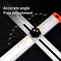Règle de menuiserie carrée à 90 degrés, règle d'angle universelle en forme de T, multifonction, règle d'enlèvement, en stock