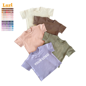 T-shirt d'été 2026 pour bébés garçons, à manches courtes, col rond, en coton tricoté, antistatique et anti-humidité - Product Image 1