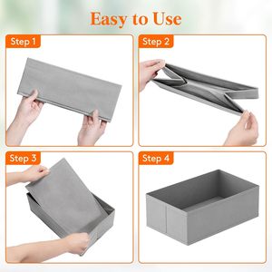 Organiseurs de placard pliables en tissu et séparateurs de tiroirs pour sous-vêtements – Vente en gros - Product Image 2