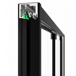 Porte de douche coulissante en <span class=keywords><strong>verre</strong></span> <span class=keywords><strong>trempé</strong></span> avec cadre en acier inoxydable et <span class=keywords><strong>plateau</strong></span> en acrylique pour usage hôtelier - Product Image 4