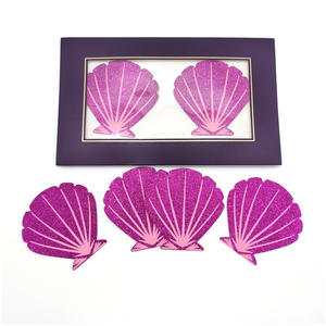 Vente en gros de couvre-tétons autocollants jetables en forme de coquille rose brillant Pasties Accessoires intimes à la mode Rallonges de <span class=keywords><strong>soutien</strong></span>-<span class=keywords><strong>gorge</strong></span> - Product Image 5