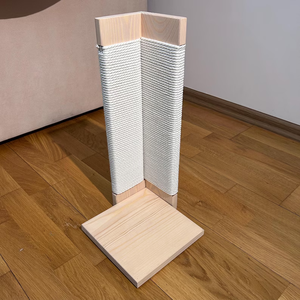 Moderno interactivo blanco esquina gato rascador poste ODM OEM madera Protector muebles movimiento juguete para Gatos Perros sofá mascota juguete - Product Image 4