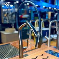Mitigeur d'Évier Commercial Professionnel de Haute Qualité avec Capteur de Mouvement et Douchette Extractible, Robinet de Cuisine Tactile Intelligent en Métal