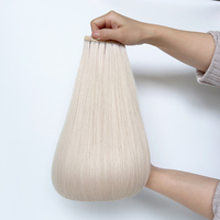 SDD Ice Whitest Blonde No Yellow Tint Extensiones de cabello profesional Tape-ins Cabello humano Remy real de larga duración