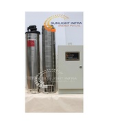 Pompe solaire submersible triphasée haute pression 2 CV à plusieurs étages pour applications en puits profonds et utilisation agricole, garantie 5 ans