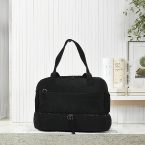 Sac de sport en nylon matelassé pour voyage grand sac de sport à fermeture éclair pour <span class=keywords><strong>week</strong></span>-<span class=keywords><strong>end</strong></span> - Product Image 5