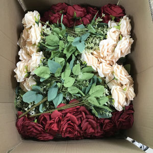 Bouquet de fleurs en soie artificielle <span class=keywords><strong>Paris</strong></span> Rose 7 têtes 42cm décoration d'hôtel de mariage jardin de noël tissu de beauté remise des diplômes pâques - Product Image 3