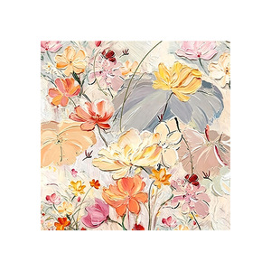 Hand Painted Oil Painting Abstract Flowers Art For Living Room Or Restaurant Decoration - Product Image 4