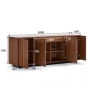 ריהוט הבית הסיטונאי מזנון עץ טבעי מודרני גדול שולחן קונסולת עם דלתות ומגירות - Product Image 1