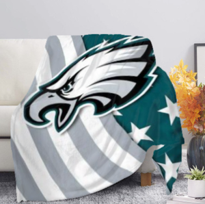 بطانية أريكة لغرفة النوم دافئة ومريحة بتصميم علمي مخصص من 32 فريق بطانيات نسور فيلادلفيا - Product Image 1