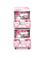 Machine d'arcade grue à pinces mini 4 joueurs à monnayeur pour centre commercial, avec interface en anglais personnalisable