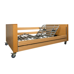 เตียงผู้ป่วยไม้สำหรับใช้ในบ้าน รับน้ำหนักได้ 390 กก. เตียงไฟฟ้าสำหรับผู้สูงอายุ IEC60601 เตียงดูแลผู้ป่วยที่บ้านสำหรับผู้สูงอายุ โรคอ้วน เตียงสำหรับบ้านพักคนชรา - Product Image 4