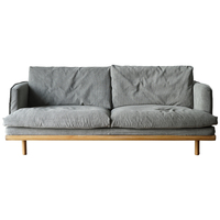 Ensemble de canapés Chesterfield nordiques en tissu, plusieurs tailles, rembourrage en éponge, canapé-lit, housse lavable, design moderne, pieds en bois, salon