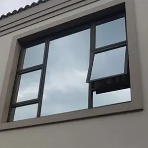 نوافذ بابية منزلقة للبيع بالجملة من الألومنيوم Upvc للأبواب والنوافذ نافذة بابية مزدوجة الزجاج إطار من الألومنيوم النوافذ