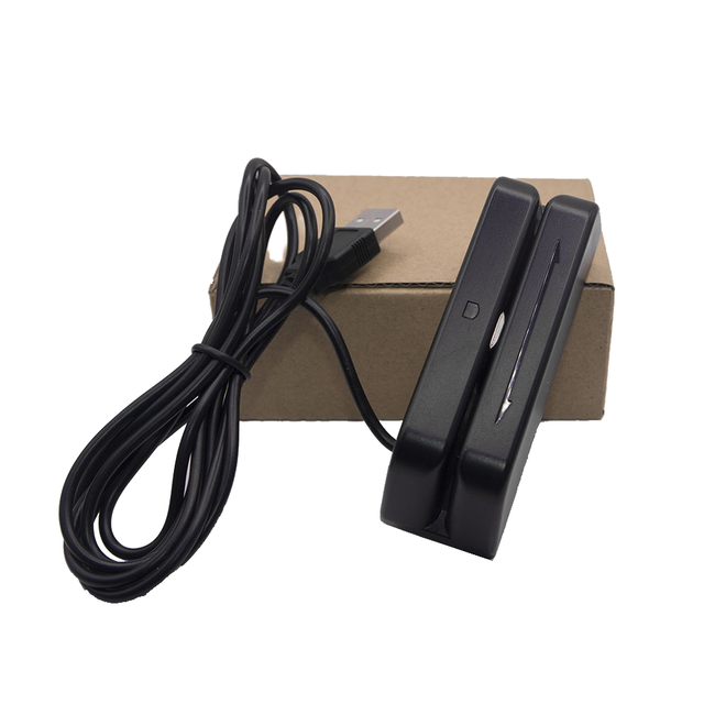 High Quality Customizable Mini Size 13.56MHz 3-Track MSR90 Magnetic Stripe Card Reader USB Read Only Interface External ABS