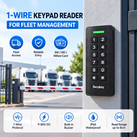 Lecteur RFID extérieur étanche ABS 1-Wire pour la gestion de flotte, sortie format IButton, lecteur RFID 12-80V DC 125kHz 13.56MHz