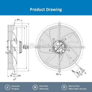 Ventilador Axial de Refrigeración ebmpapst S2E300-AP02-31 Eléctrico 230V CA 230/350W 1.10/1.55A 2700/3000 RPM 3415m3/h con Rodamiento de Bolas de 300mm - Product Image 4