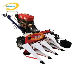 Harvester trator pequeno 4gk90 sésame, mini máquina de corte acolchoamento harvester pequeno caminhada raspador de milho