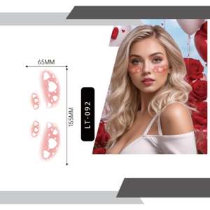 Le lentiggini delle <span class=keywords><strong>ragazze</strong></span> da donna arrossiscono con il cuore adesivi temporanei per tatuaggi accessori per il trucco Sexy impermeabili con la faccia decorativa del corpo in carta bianca - Product Image 2