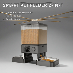 All-In-One Inteligente 2-em-1 <span class=keywords><strong>Pet</strong></span> <span class=keywords><strong>Bowl</strong></span> portátil bateria operado 4L Alimentação automática Sistema de Beber Forma Garrafa para Cães Gatos - Product Image 4