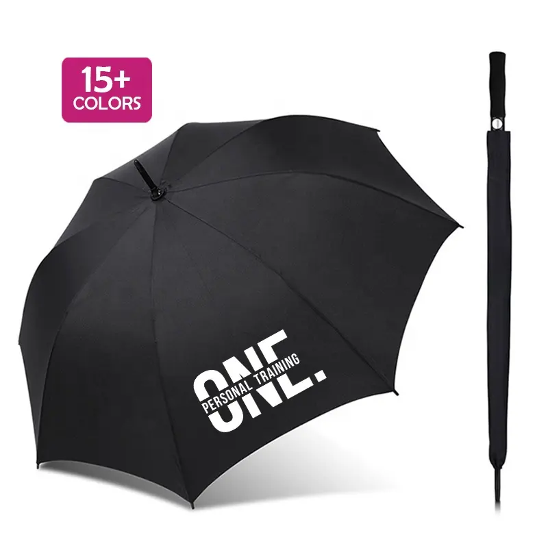 Business branding gifts straight handle colourful windproof promotional automatic open straight umbrella with logo
