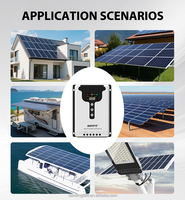 1000W Hybrid-Solarladeregler 48V Systemsteuerung 120A MPPT Eingang 30-120A Kompatibel mit 48V Blei-Säure/Lithium/LiFePO4 Batterien
