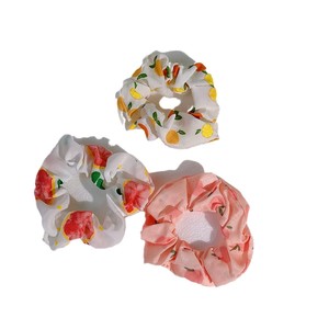 Élastiques à cheveux tendance en forme de côlon, en maille douce, avec motifs fruités, en caoutchouc très extensible, et accessoires floraux pour adolescentes. - Product Image 5