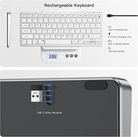 Keyboard Nirkabel Ultra Tipis Portabel 3-BT+1-2.4G Koneksi Multi Perangkat Nirkabel Keyboard Nirkabel Kantor Tersedia