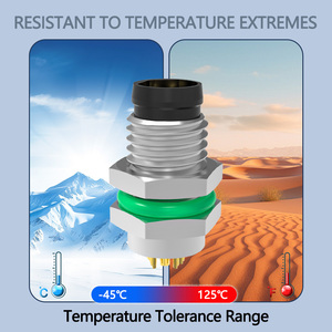 Ip67 Ip68 Waterdichte Vergaarbak M8 A B Code Mannelijk Vrouwelijk 2/<span class=keywords><strong>3</strong></span>/4/5/6/8 Pin Paneel Mount Connector Soldeer Contacten Terug Mount - Product Image 2