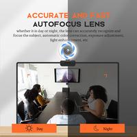 Anillo de Luz de 360 Grados 2K 30fps USB CMOS, Cámara Web para Transmisión en Vivo para PC con Control Remoto (En Stock)