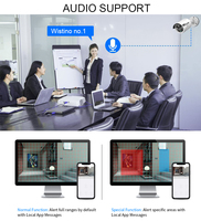 Wistino 4CH CCTV Audio FHD 3MP Outdoor WLAN NVR Kit Bewegungserkennung IP-Kamera Nachtsicht Sicherheitskamerasystem