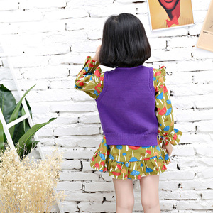 Vêtements pour enfants européens en gros, mode d'été, robes longues pour bébés et filles avec motifs tricotés pour les fêtes - Product Image 4