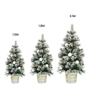 شجرة عيد الميلاد الاصطناعية المزودة بالثلج للزينة الكلاسيكية بسعر الجملة