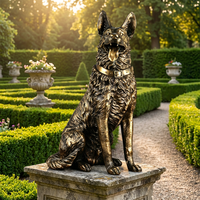 Sculpture de chien en bronze fidèle - Statue canine sur mesure grandeur nature avec options de race personnalisées, sculpture en bronze