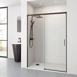 Fabricante Pinghu, cabina de ducha de vidrio deslizante moderna, pantalla de baño de vidrio templado con Marco, accesorios de baño - Product Image 6