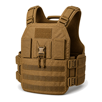 Gilet de Course Tactique pour Hommes, Porte-Plaques Lesté 40 LB avec Poches pour Plaques 10x12, Poignée de Tirage à Libération Rapide MOLLE